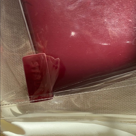 Staud Burgundy Shirley Large Tote Bag PVC - Picture 8 of 9